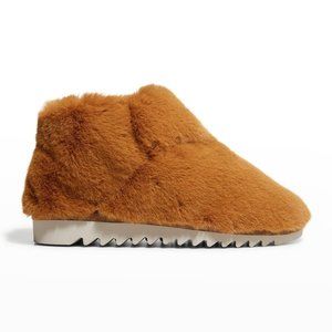 $360 RAG & BONE EIRA FAUX FUR ANKLE snow winter BOOT CAMEL FUZZY 7 (ME17)
